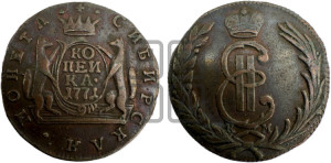 1 копейка 1771 года КМ (для Сибири)