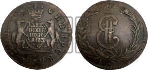 2 копейки 1773 года КМ (для Сибири)