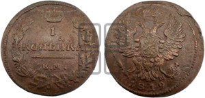 1 копейка 1819 года ЕМ/НМ (Орел обычный, ЕМ, Екатеринбургский двор)