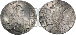 1 рубль 1763 года СПБ / НК (с шарфом на шее)