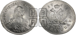 Полуполтинник  1764 года ММД/EI (с шарфом на шее)