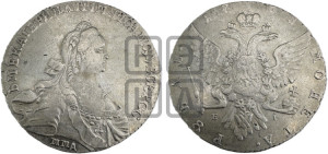 1 рубль 1768 года ММД/EI ( MMД, без шарфа на шее)