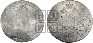 Полуполтинник  1770 года ММД/ДМ (без шарфа на шее)
