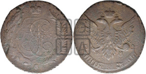 5 копеек 1791 года ЕМ (Павловский перечекан)