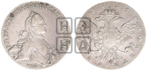 1 рубль 1764 года ММД/EI (с шарфом на шее)