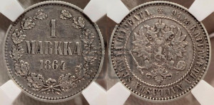 1 марка 1864 года S