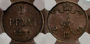 1 пенни 1888 года