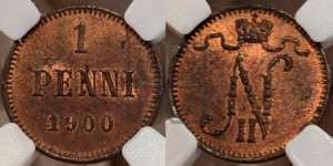 1 пенни 1900 года