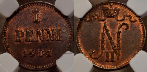 1 пенни 1901 года