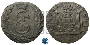 Денга 1768 года КМ (для Сибири)