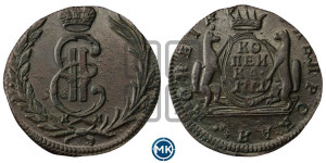1 копейка 1771 года КМ (для Сибири)