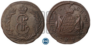 2 копейки 1772 года КМ (для Сибири)