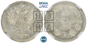 25 пенни 1873 года S