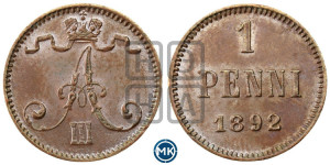 1 пенни 1892 года