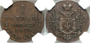 1 грош 1824 года IВ