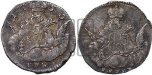 5 копеек 1755 года СПБ (кружок большого формата)