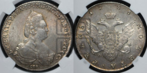 1 рубль 1786 года СПБ/ЯА (новый тип)