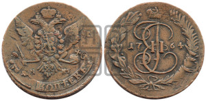 5 копеек 1764 года ММ (ММ, Красный  монетный двор)