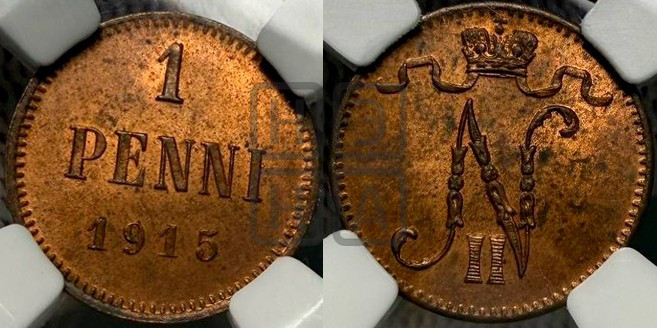 1 пенни 1915 года