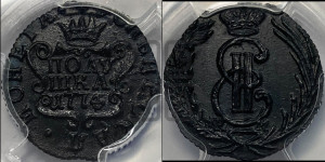 Полушка 1774 года КМ (для Сибири)