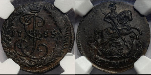 Денга 1785 года КМ (КМ, Сузунский монетный двор)