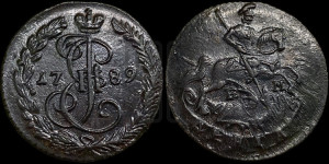Денга 1789 года ЕМ (ЕМ, Екатеринбургский монетный двор)