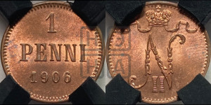 1 пенни 1906 года