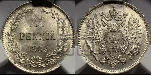 25 пенни 1909 года L
