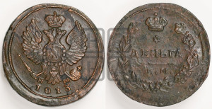 Деньга 1813 года ЕМ/НМ (Орел обычный, ЕМ, Екатеринбургский двор)
