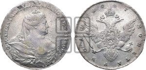 1 рубль 1737 года (портрет работы Гедлингера)