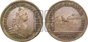 Жетон 1766 года (в память придворной карусели 16 июня 1766 г.)