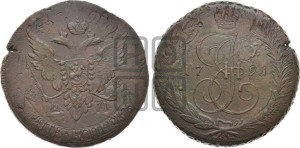 5 копеек 1791 года Е:М: (Павловский перечекан)