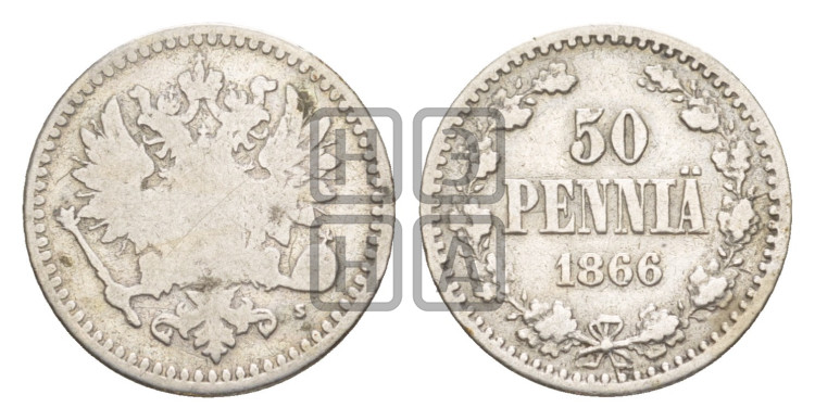 50 пенни 1866 года