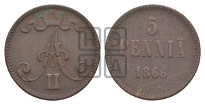 5 пенни 1866 года