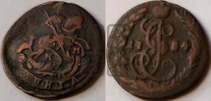 Денга 1784 года КМ (КМ, Сузунский монетный двор)