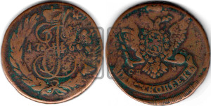 5 копеек 1766 года СПМ (СПМ, Санкт-Петербургский монетный двор)