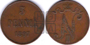 5 пенни 1897 года