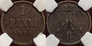 Пенни 1874 года