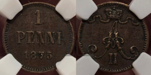 Пенни 1875 года