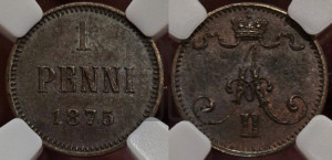 Пенни 1875 года
