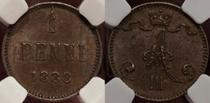 1 пенни 1888 года