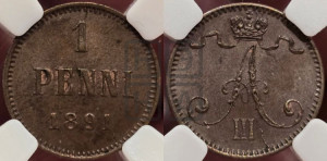 1 пенни 1891 года
