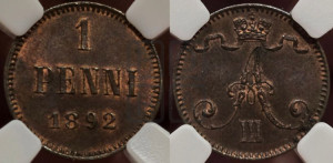 1 пенни 1892 года