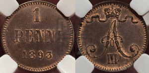 1 пенни 1893 года