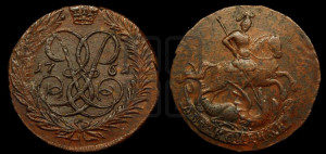 2 копейки 1761 года (гурт сетчатый)