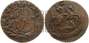 2 копейки 1763 года ММ (ММ, Красный  монетный двор)