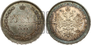 1 рубль 1885 года СПБ/АГ (орел 1859 года СПБ/АГ)