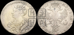 1 рубль 1726 года (Портрет влево, Московский тип, хвост орла узкий)
