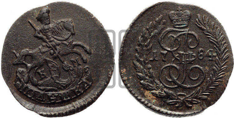 Полушка 1784 года (КМ, Сузунский монетный двор)
