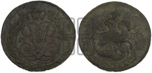 2 копейки 1757 года (гурт сетчатый)